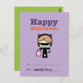 ハロウィーン用挨拶子供へはがき ポストカード (正面/裏面)
