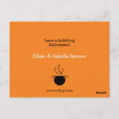 ハロウィーン用挨拶子供へはがき ポストカード (裏面)