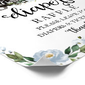 ハロウィーン男の子の赤ちゃんシャワーおむつラッフルゲームサイン ポスター (角)