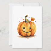 ハロウィーン男の赤ちゃんシャワーカボチャ 招待状 (裏面)