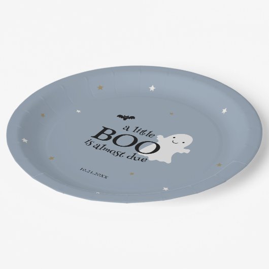 ハロウィーン男の赤ちゃんシャワー ペーパープレート (アングル)