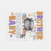 ハロウィーン男女キッドによる醸造の兄弟 フリースブランケット (正面(横))