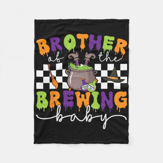 ハロウィーン男性女性子供による醸造の兄弟 フリースブランケット (正面)