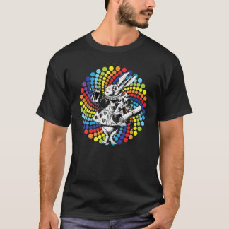 ハロウィーン白うさぎアリス – インワンダーランド Tシャツ