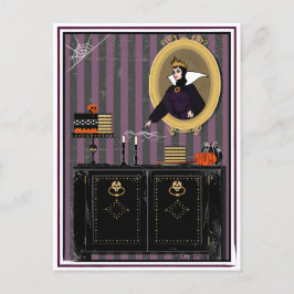 ハロウィーン白雪姫とケーキ葉書 ポストカード