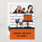 ハロウィーン白雪毒リンゴ 招待状 (正面/裏面)