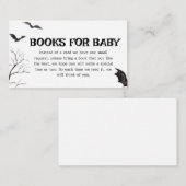 ハロウィーン白黒こうもり本ベビー エンクロージャーカード (正面/裏面)