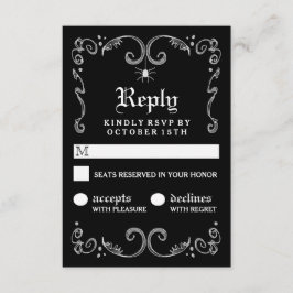 ハロウィーン白黒ゴシック巻3.5x5 RSVP