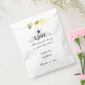 ハロウィーン白黒ゴシック結婚ラブズの名前 フェイバーバッグ (封をした状態)