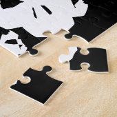 ハロウィーン白黒スカルカスタム杭 ジグソーパズル (側面)