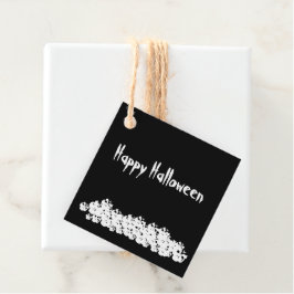 ハロウィーン白黒スカルカスタム杭 フェイバータグ