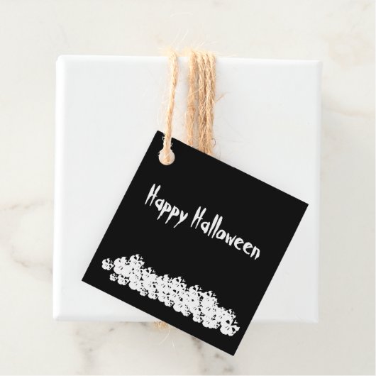 ハロウィーン白黒スカルカスタム杭 フェイバータグ (インサイチュ)