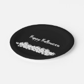 ハロウィーン白黒スカルカスタム杭 ペーパープレート (アングル)