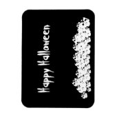 ハロウィーン白黒スカルカスタム杭 マグネット (縦)