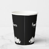 ハロウィーン白黒スカルカスタム杭 紙コップ (右)