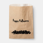 ハロウィーン白黒スカル杭不気味 フェイバーバッグ (正面)