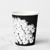 ハロウィーン白黒スカル杭 紙コップ (裏面)