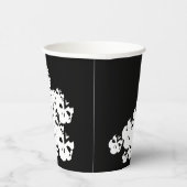 ハロウィーン白黒スカル杭 紙コップ (右)