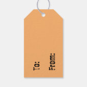 ハロウィーン白黒ストライプブギフトラベル ギフトタグ (裏面)