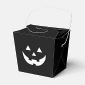 ハロウィーン白黒ハロウィーンのカボチャのちょうちんカボチャ顔 フェイバーボックス (正面サイド)