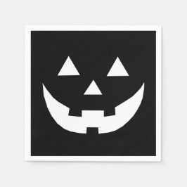 ハロウィーン白黒ハロウィーンのカボチャのちょうちん怖い紙 スタンダードカクテルナプキン