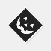 ハロウィーン白黒ハロウィーンのカボチャのちょうちん怖い紙 スタンダードカクテルナプキン (角)