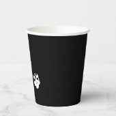 ハロウィーン白黒怖いスカル 紙コップ (左)