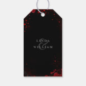 ハロウィーン白黒血(ばちゃばちゃ)跳ねるサンキューラベル ギフトタグ (裏面)