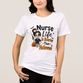 ハロウィーン看護師ユーモアグラフィックTシャツギフト トライブレンドTシャツ