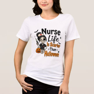 ハロウィーン看護師ユーモアグラフィックTシャツギフト トライブレンドＴシャツ