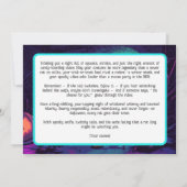 ハロウィーン真夜中のキーショーのカード 招待状 (裏面)