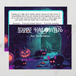 ハロウィーン真夜中のキーショーのカード 招待状