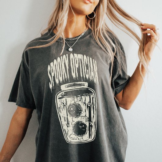 ハロウィーン眼鏡不気味眼球ジャー Tシャツ