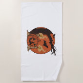 ハロウィーン睡眠 ビーチタオル (正面)