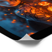 ハロウィーン神秘的な魅惑の魔女白熱［赤熱］光を放つカンプ ポスター (角)