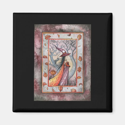 ハロウィーン神秘的な魔女バイモリーハリソン マグネット (正面)