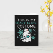 ハロウィーン私の怖いナースの衣装おもしろい幽霊スクラブ カード (黄色い花)