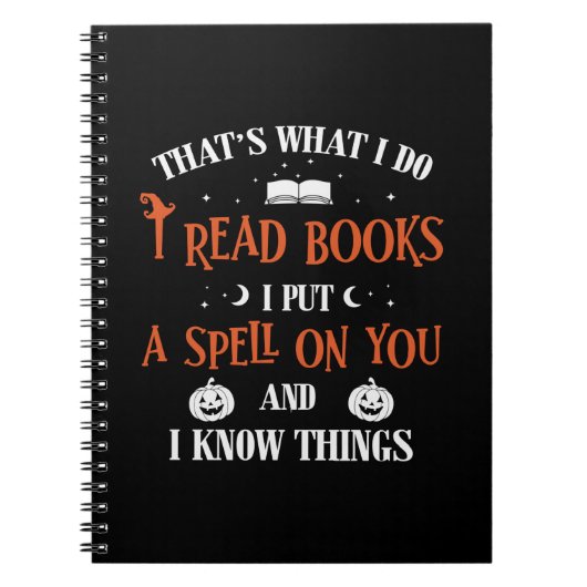 ハロウィーン私はあなたに呪文を掛け読て本誕生日 ノートブック (正面)