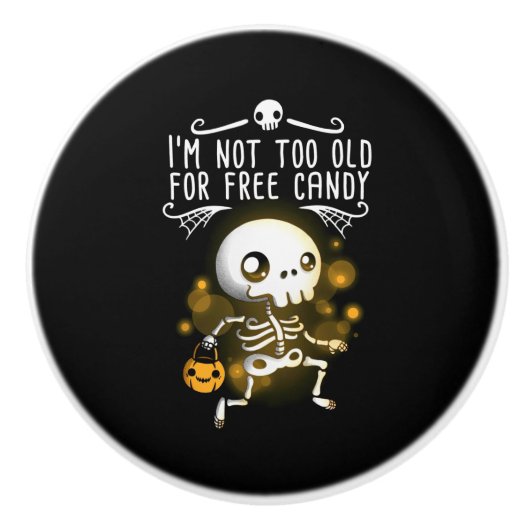 ハロウィーン私はあまりにも古くない セラミックノブ (正面)