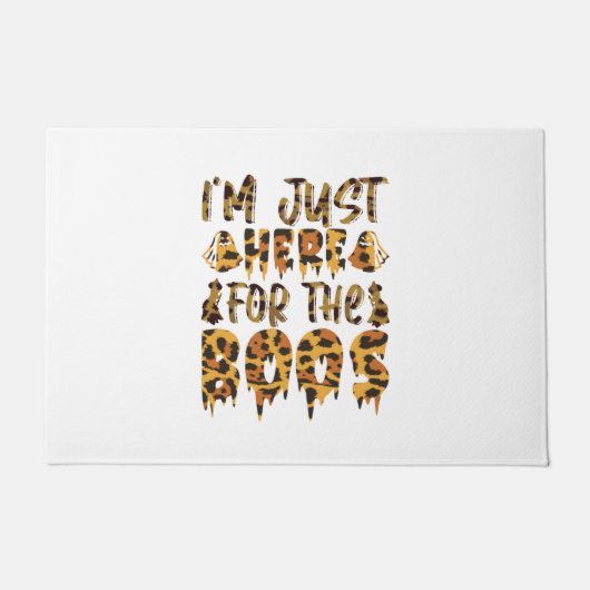 ハロウィーン私はちょうどBoosの誕生日のためにここにいる ドアマット (正面)