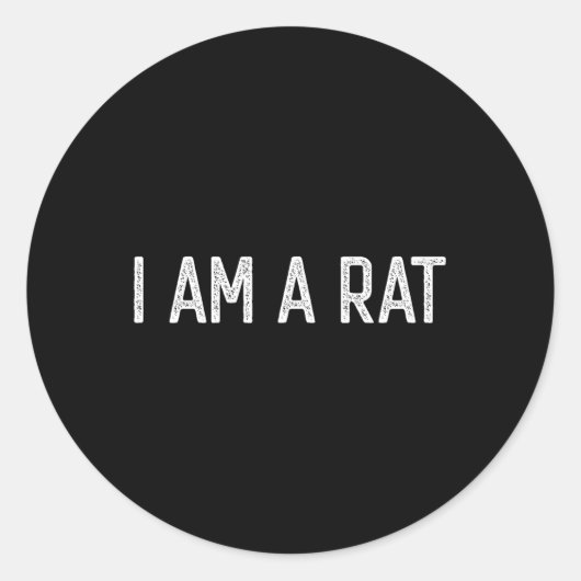 ハロウィーン私はネズミのおもしろいラット恋人Iハートラット ラウンドシール (正面)