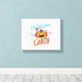 ハロウィーン私はボースのためにここにいる キャンバスプリント (インサイチュ (ウッドフロア))