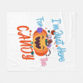 ハロウィーン私はボースのためにここにいる フリースブランケット (正面(横))