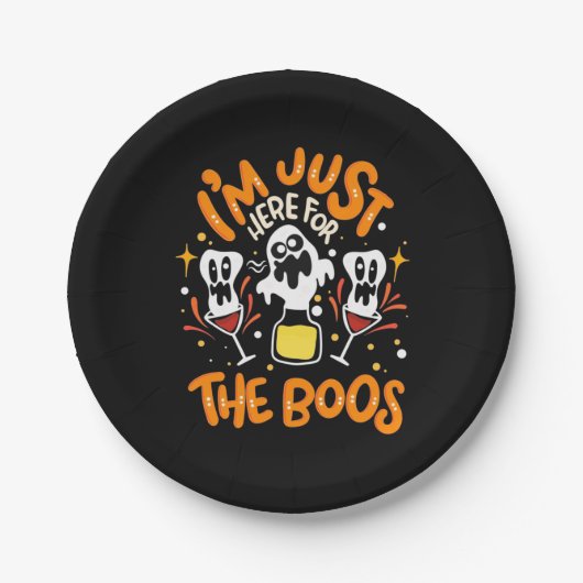 ハロウィーン私はボースのためにここにいる ペーパープレート (正面)