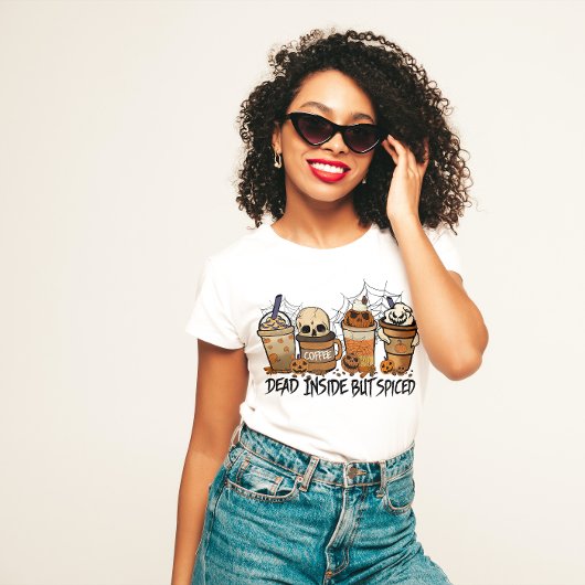 ハロウィーン私は死んでいるが、スパイスコーヒー愛好家 Tシャツ