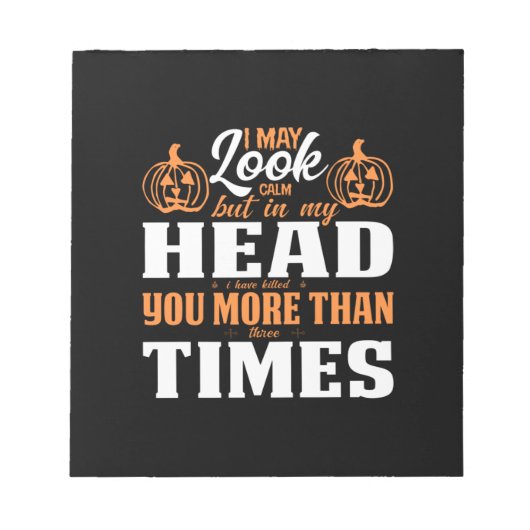 ハロウィーン私は穏やかに見える誕生日 ノートパッド (正面)