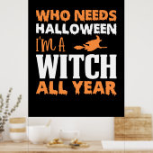 ハロウィーン私は魔女のすべての年誕生日 ポスター (キッチン)
