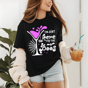 ハロウィーン私はBoosの飲み物のためにここにいるおもしろい トライブレンドTシャツ