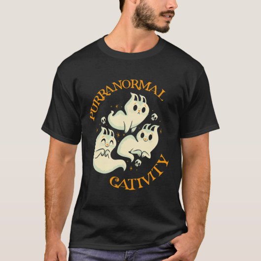 ハロウィーン秋おもしろいキュートpurranormal陰性 tシャツ (正面)