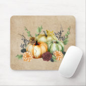 ハロウィーン秋のカボチャの水彩 マウスパッド (マウス)